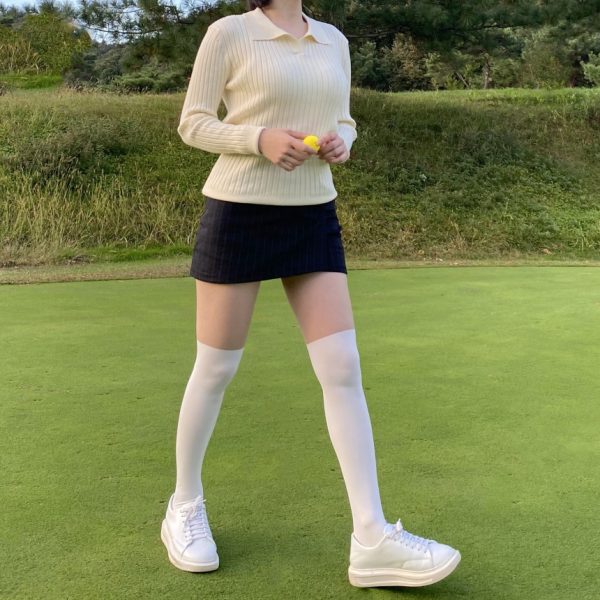 quần tất golf nữ màu trắng