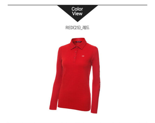 áo thun golf nữ cutterbuck đỏ 2