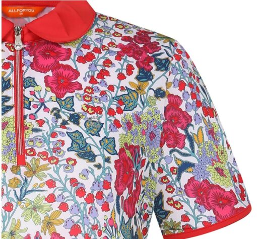 áo thun golf nữ họa tiết hoa